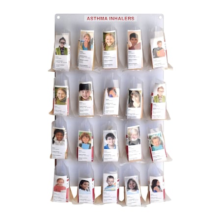 Aek 20Unit Inhaler Storage Panel for School Nurses Offices holds 20 EN9360